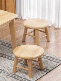 Ghế nhỏ gia dụng Ghế gỗ nhỏ đơn giản hiện đại Ghế thấp cửa thay giày Ghế phòng khách Ghế nhỏ Bàn trà