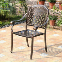 Ghế Nhôm Đúc Có Tay GN-2605 Sân Vườn Ngoài Trời