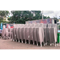 ghế nhựa 7 sọc lớn duy Tân , ghế nhựa nâu