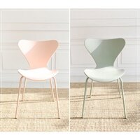 Ghế nhựa cánh bướm chân sắt tĩnh điện, Ghế nhựa bàn trang điểm thời trang hiện đại , bàn ăn sang chảnh