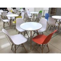 ghế nhựa chân gỗ eames