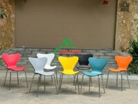 Ghế nhựa chân inox