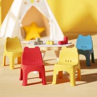 Ghế Nhựa Cực Dày Có Thể Xếp Chồng Cho Bé, Ghế Tựa Lưng, Ghế Thay Giày, Ghế Chống Trượt, Chống Rơi, Gia Dụng