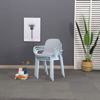 Ghế nhựa đúc nguyên khối có tay xếp chồng LAD3017