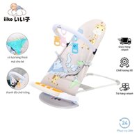 Ghế Nhún Ghế Rung Cho Bé Sơ Sinh Thương Hiệu iiko Chống Võng Lưng Chất Liệu Cotton Thoáng Mát An Toàn+Thanh Đồ Chơi