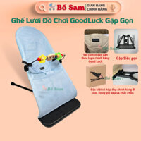 Ghế nhún lưới siêu gập gọn goodluck đồ chơi Bố Sam, chống võng lưng từ bé 1tháng, chất liệu cotton thoáng không bí lưng
