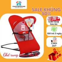 Ghế nhún tạo rung lưới thoáng khí gối đầu - ghế rung nhún đa năng cho bé nằm chơi ngủ uống sữa CHAULINDASTORE