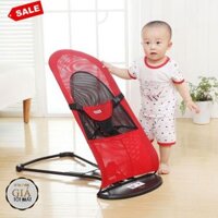 Ghế nhún tạo rung lưới thoáng khí gối đầu 100% cotton - ghế rung nhún đa năng cho bé nằm chơi , ngủ , uống sữa
