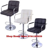 Ghế Quầy Bar Cao Cấp - Ghế Trang Điểm Makeup Spa Xoay Tay Vịn - Ghế Lễ Tân Văn Phòng Làm Việc (Mã:TAYVIN)