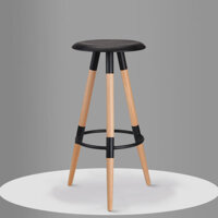 Ghế quầy bar chân gỗ mặt nhựa PP HP808