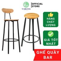 Ghế Quầy Bar-Ghế Quầy Thu Ngân (Gỗ Cao Su 100%) Thường Dùng Cho Các Quán Nước, Trà Sữa,Quán Bar -TABLESS