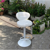 Ghế quầy bar màu trắng chân trắng siêu sang. cao đến ngồi điểu chỉnh từ 60-80cm. mã 808-10