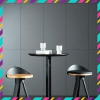 Ghế quầy bar phong cách đơn giản mặt ghế gỗ chân sắt chắc chắn chịu lực tốt trang trí quầy bar