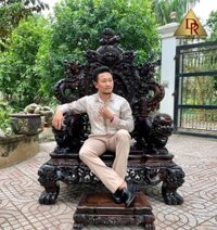 GHẾ RỒNG ĐỈNH GỖ MUN