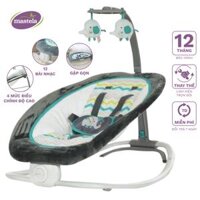 Ghế rung cho bé sơ sinh Mastela 69156917 có đồ chơi kèm nhạc trắng ru ngủ, 4 nấc điều chỉnh độ cao gọn nhẹ tiện lợi - Xanh xám