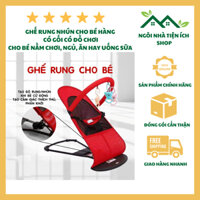 Ghế Rung Nhún Cho Bé Có Đồ Chơi, Lưới Thông Hơi Thoáng Khí Có Kèm Gối, Điều Chỉnh Được Chiều Cao