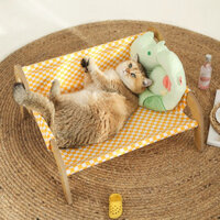 Ghế salon Ghế sofa Thú Cưng Mèo Gỗ Chắc Chắn Giường Cho Chó Di Động Mèo Võng Có Thể Giặt Thảm Cho Chó Giường Ngủ