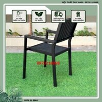 [GHẾ SÂN VƯỜN] Ghế nhôm đúc nan gỗ Plywood