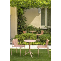 Ghế sắt 3660 đan dây nhựa không tay