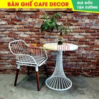 Ghế sắt chân gỗ cafe giá rẻ (Giá 1 ghế)