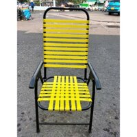 Ghế sắt dây nhựa cafe màu vàng CT01