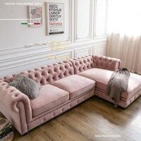 Ghế sofa ba người màu xanh lá cây đậm kiểu Mỹ retro homestay