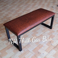 Ghế sofa băng chân sắt mặt nệm Simili không tựa
