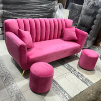 Ghế Sofa Băng Dài 1m7 Đặt Phòng Khách - Sofa Bọc Nhung Mềm Mịn