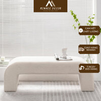 Ghế sofa băng dài, ghế chờ hình chữ U decor phòng khách phong cách Bắc Âu MinheeDecor MH02