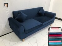 Ghế sofa băng dài phòng khách vải nhung nhiều kích cỡ - 170x75cm - Nhung - xanh đen