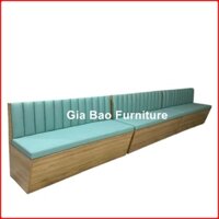Ghế sofa băng nệm simili chân gỗ