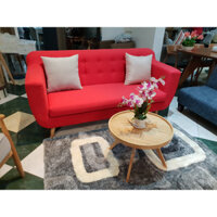 Ghế Sofa Băng Vải Nỉ Màu Hồng  Bàn Tròn  Phong Cách Trẻ Trung  3 Chổ Ngồi  Size 1800