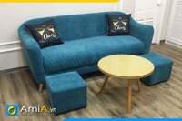 Ghế sofa chung cư nhỏ hiện đại bọc nỉ dầy dặn AmiA PK181