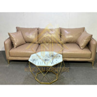 Ghế Sofa Da Cao Cấp dài 2m/2m2 - Sofa Góc L da bóng sang trọng làm theo màu yêu cầu