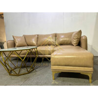 Ghế Sofa Da Cao Cấp dài 1m8/2m/2m2 - Sofa Góc L da bóng sang trọng làm theo màu yêu cầu - HQ - h93