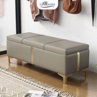 Ghế sofa da cao cấp, ghế chờ băng dài thương hiệu Monoka - GC32