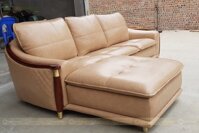 Ghế sofa da cao cấp khung viền gỗ SFD044