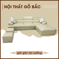Ghế sofa da cao cấp kiểu dáng góc L sang xịn, inbox shop chọn màu và kích thước