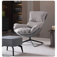 Ghế Sofa Đơn Bắc Âu Ghế Thư Giãn Phòng Khách Gia Đình Houndstooth Ghế Khách Sạn Xoay B & B Ghế Sofa Lười Ghế Đơn