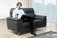 Ghế sofa đơn da bò thật mã 74