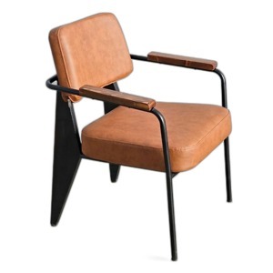 Ghế sofa đơn Napa nệm nâu tay viền gỗ sang trọng GSD68028