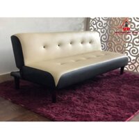 Ghế Sofa Giường Da Đen – Kem – Mã SG29