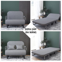 Ghế sofa giường gấp đa năng khung thép bọc vải thoáng khi có khoá kéo WC, giường ngủ thông minh gấp gọn size 1m1m9 và 1m5 x 1m9 - 1m x 1m90