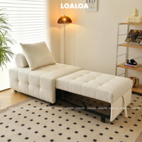Ghế sofa giường gấp gọn thông minh, Giường sofa đa năng gấp gọn bọc lông cừu khung thép chắc chắn