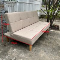 Ghế Sofa Giường - Ghế Bed Thông Minh Đa Năng 1m5 Màu Kem Chất Vải Bố Mềm Mịn Giao Hàng Toàn Quốc