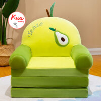 Ghế Sofa Giường - Ghế Lười Hình Thú Cho Bé 3 Tầng gấu bông Bơ Xanh KUA BEDDING