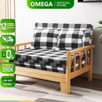 Ghế Sofa Giường Gỗ Gấp Gọn Thông Minh Giá Rẻ, Giường Sofa Đa Năng Tiện Lợi Tiết Kiệm Không Gian Omega M156