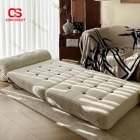 Ghế Sofa Giường Thông Minh Gấp Gọn, Khung Kim Loại, Tông Màu Kem Trắng Sang Trọng
