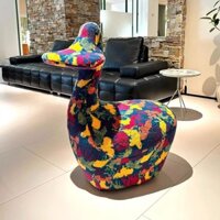 Ghế sofa hình thú vị vịt YoYo, ghế phòng khách thiết kế sáng tạo, vải nhỏ cho căn hộ, ghế trò chơi di động nổi tiếng Don