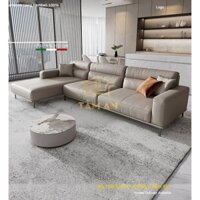 Ghế sofa khung gỗ sồi, đệm K43, da ROMA chậm cháy, xóa mực bút bi, chống xước,không thấm,độ đàn cao